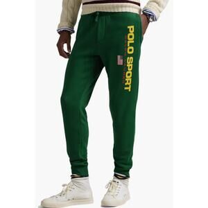 Polo Ralph Lauren Men’s Green Fleece Lined Joggers Size Medium
